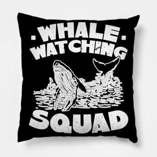 Whale Watching Squad Pillow