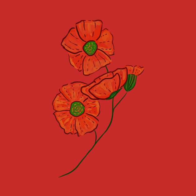 Poppy flower by Zjuka_draw