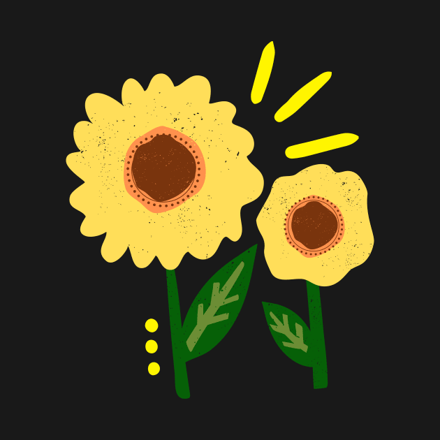 Summer hug: Sunflower Print by Padme Art Designs