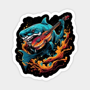 Shark Playing Violin Magnet