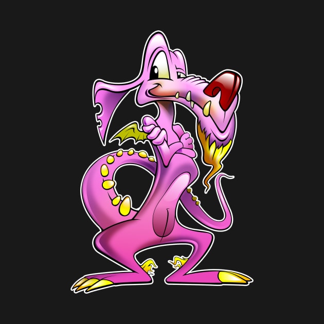 Smart Pink Dragon by VintageHeroes