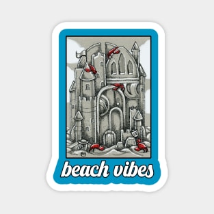 Beach Vibes - Crabs -Sand Castle Magnet