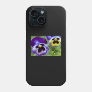 Blue Pansies Phone Case