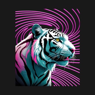 RARE WHITE TIGER BENGAL NEON COLORS T-Shirt