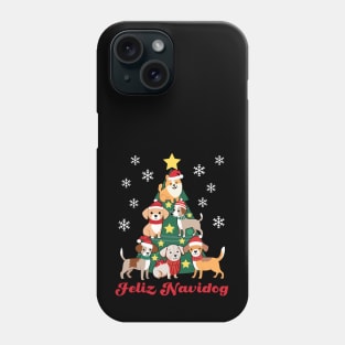 Feliz Navidog Dog Christmas Tree Funny Dog Lover Navidad Gift Phone Case