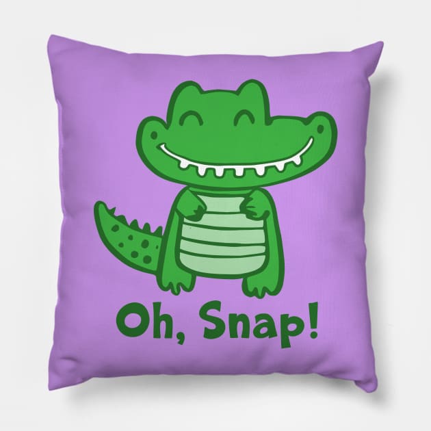 Oh, Snap! Kawaii Cute Crocodile Alligator Pillow by KayBee Gift Shop