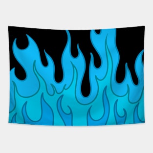 Stylish Bright Blue Flames! Tapestry