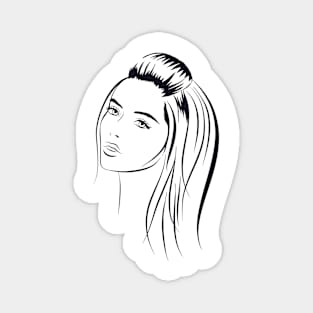 Beauty Girl  portrait Magnet