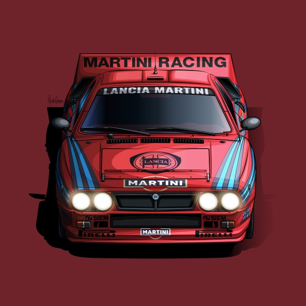 Lancia 037 Martini Group B - Illustration by Mario Ramos Rally Art