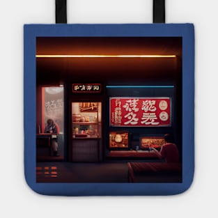 Cyberpunk Tokyo Ramen Shop Tote