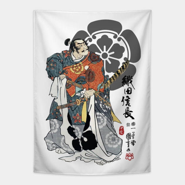 Oda Nobunaga Ukiyo-e Tapestry by Takeda_Art