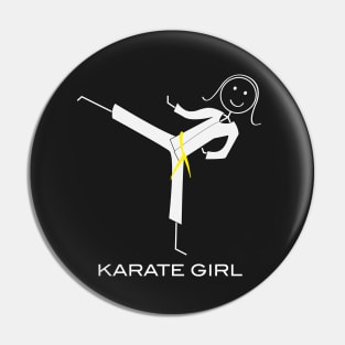 Funny Womens Yellow Belt Karate Pin