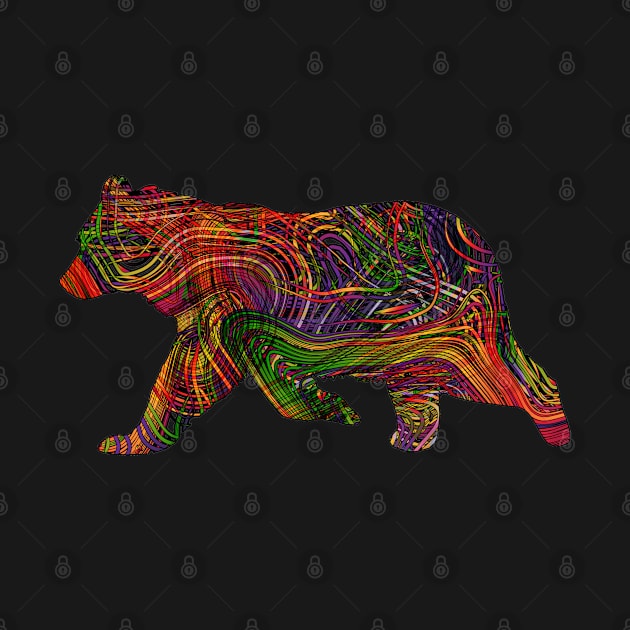 Bear Lovers Vibrant Artists String Illustration by grendelfly73