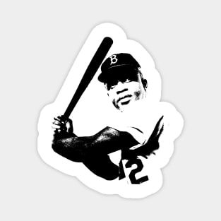 Jackie Robinson Pop Art Portrait Magnet