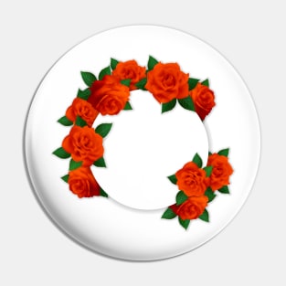 Red roses on white background Pin