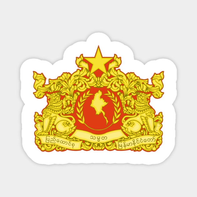 State Seal of Myanmar Magnet by Wickedcartoons