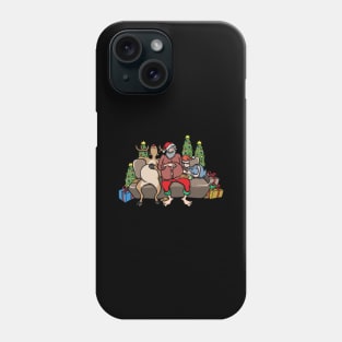 Foodie Gifts Food Coma Funny Christmas Pun Santa Claus Phone Case