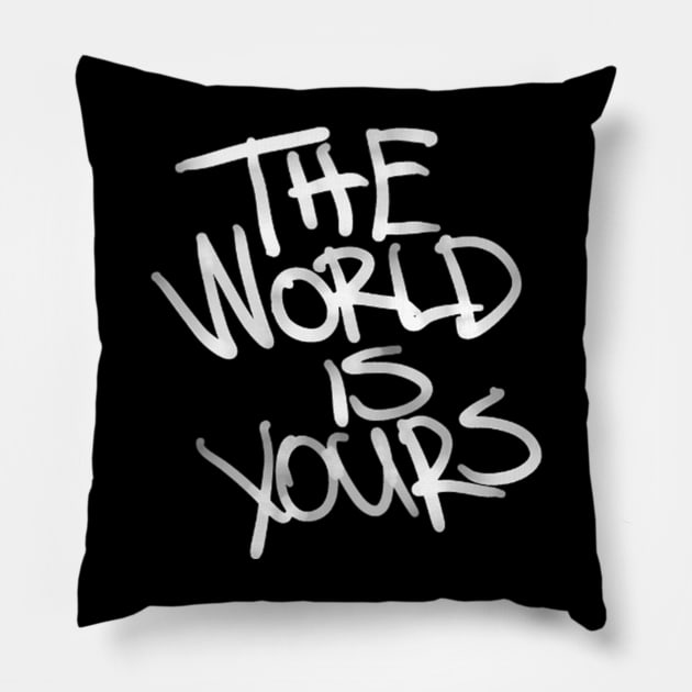 The World Is Yours Pillow by Demian Stipatio