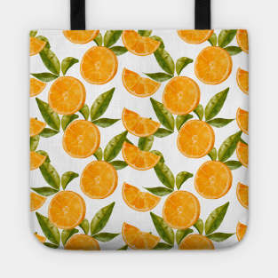 orange pattern Tote