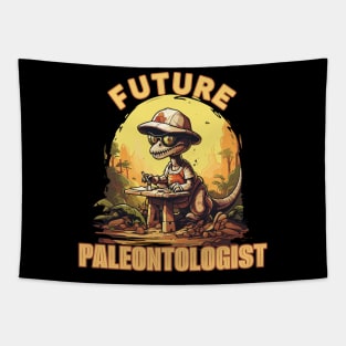 Future Paleontologist Funny Cartoon Dinosaur Design Tapestry