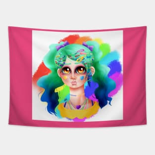 Cleft Lip Decora Girl Tapestry