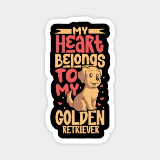 My heart belongs to my Golden Retriever Magnet