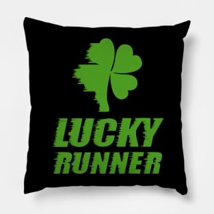 Lucky Runner St. Patricks Day Pillow