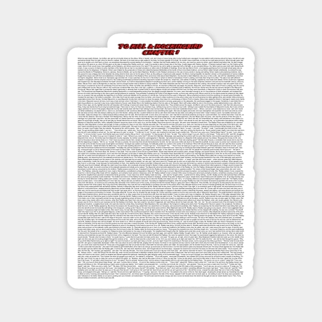 To Kill a Mockingbird Chapter 1 Magnet by Gary's Graphics