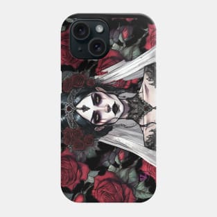 Darnked Bride with roses Phone Case