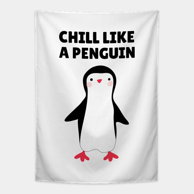 chill like a penguin Tapestry by juinwonderland 41