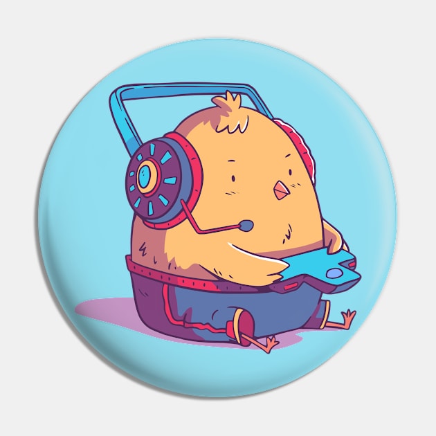 Gamer Chick // Funny Animals Playing Video Games Pin by SLAG_Creative