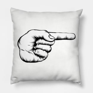 the finger pointing Pillow