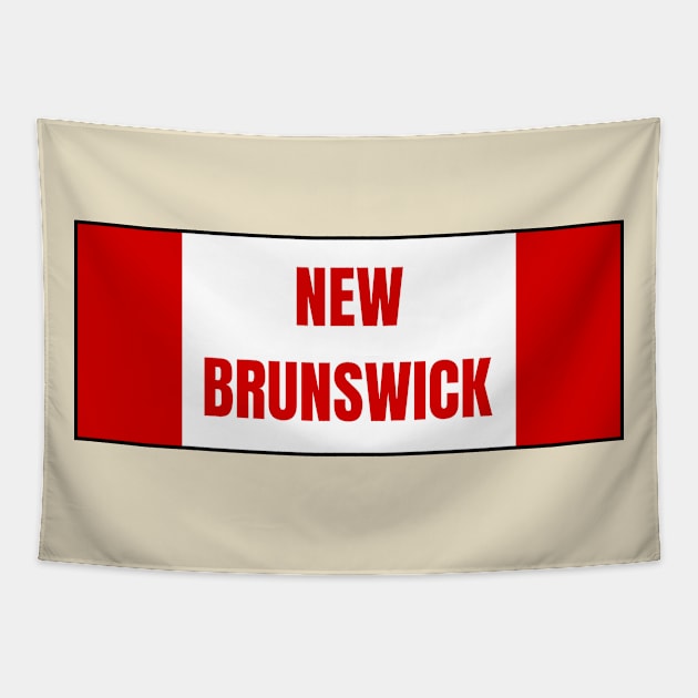 New Brunswick in Canadian Flag Colors Tapestry by aybe7elf