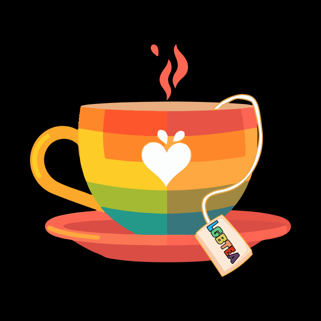 Proud LGBTQ gay pride tea drinker Rainbow Colored Tea Cup LGBTea by star trek fanart and more