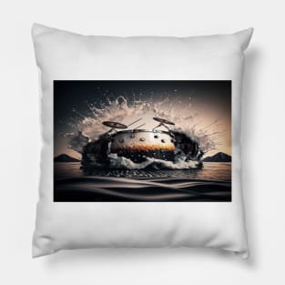 Drummer ArtWork With Water Splashing Pillow