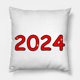 2024, new year, christmas, holiday, figure, year, new year, season, number, holidays, winter Pillow