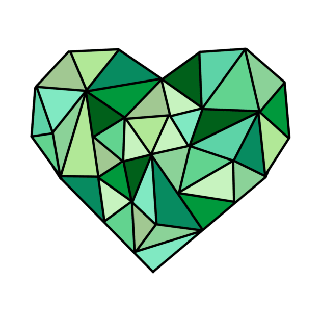 Green Crystal Heart by UnseenGhost