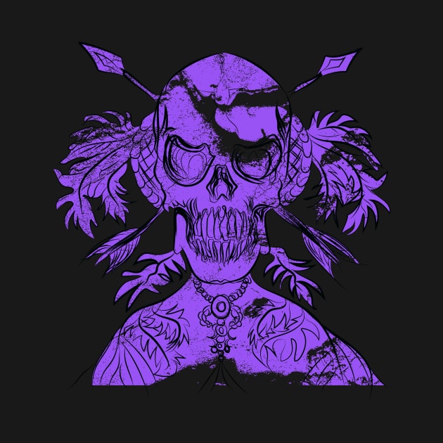 purple skull by ElArrogante