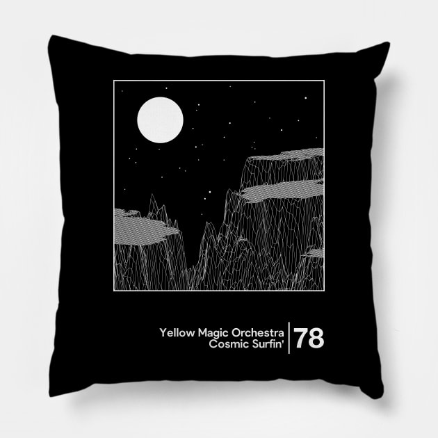 Yellow Magic Orchestra - Cosmic Surfin' / Minimal Style Graphic Artwork Design Pillow by saudade