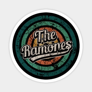 The Ramones // Retro Circle Crack Vintage Magnet