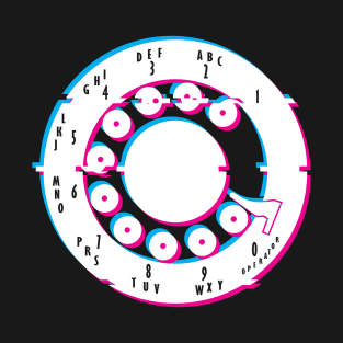 Glitched Out Rotary Phone T-Shirt