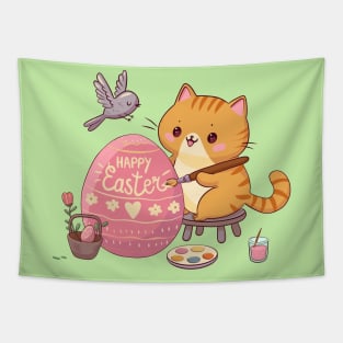 Easter whiskers of a kawaii cat Tapestry