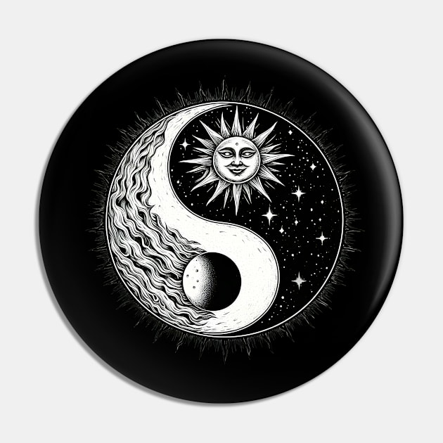 Yin and Yang: Celestial Balance Pin by MetalByte