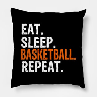 Eat Sleep Basketball Repeat Pillow