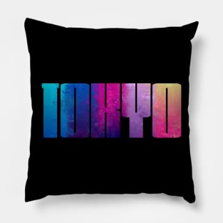 Tokyo Cyberpunk Colors Pillow