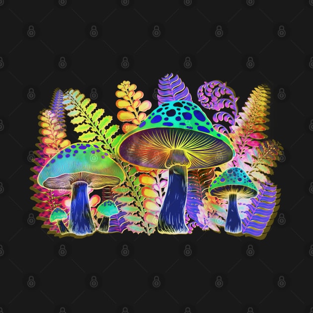 Glowing Mushrooms by Anastasiya Malakhova