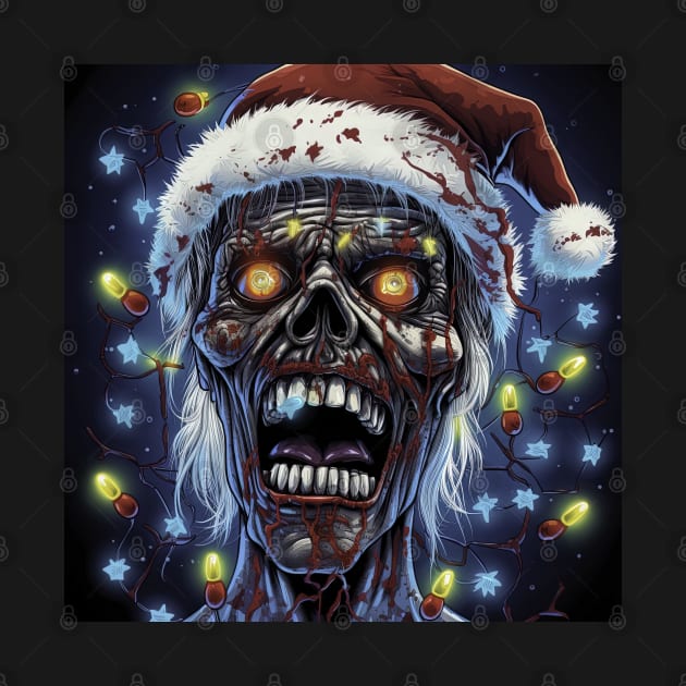 Zombie Santa Claus with lights by Maverick Media