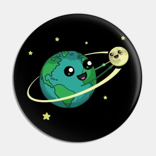 Earth And Moon Spinning Around Pin