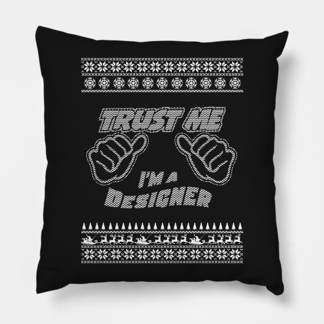 Trust Me, I’m a DESIGNER – Merry Christmas Pillow by irenaalison