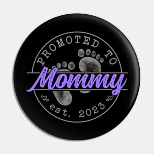 Promoted to Mom (sunset purple) - Mothers Day 2023 Pin